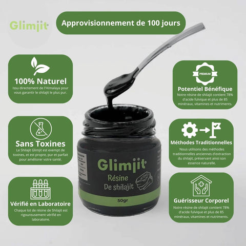 Résine de Shilajit Pure 50g