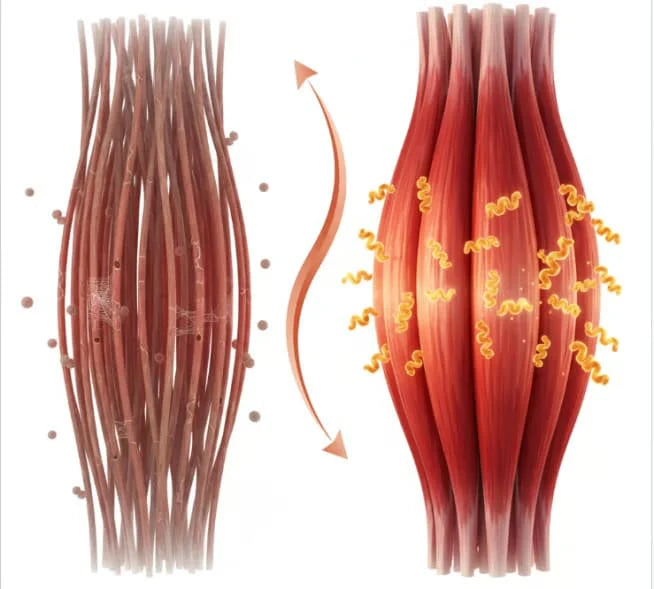 Muscle qui absorbe des protéines